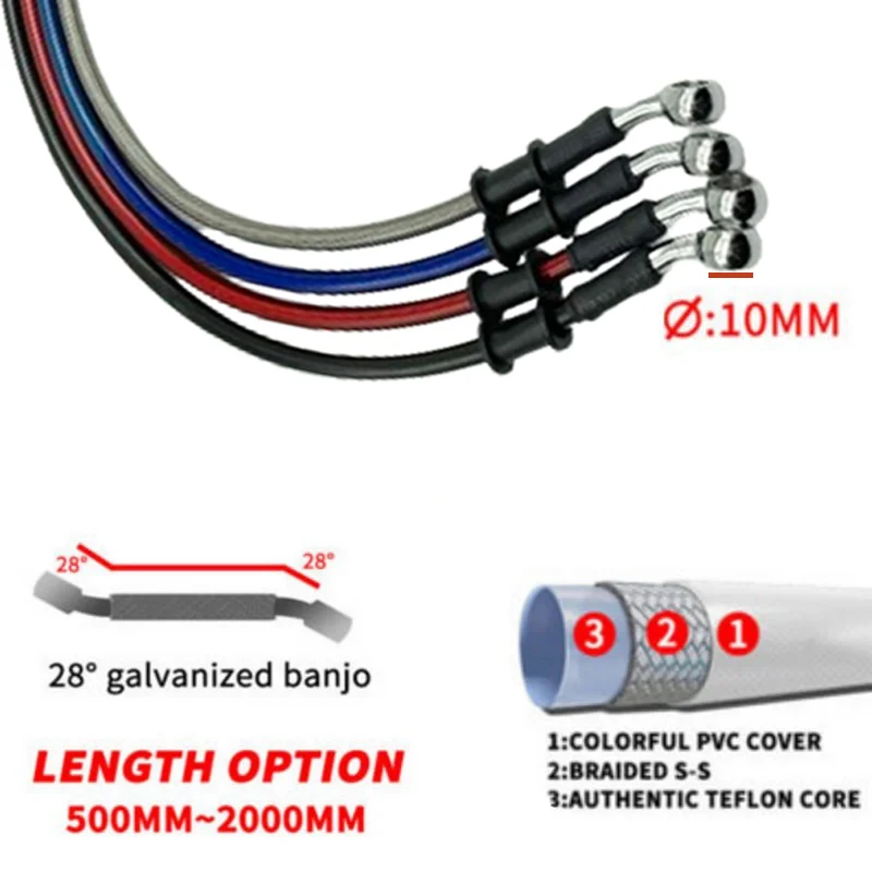 Gümüş 30cm - 220cm 28 °   10mm - Motorcycle Brake Cable incelemesi ve fiyatı