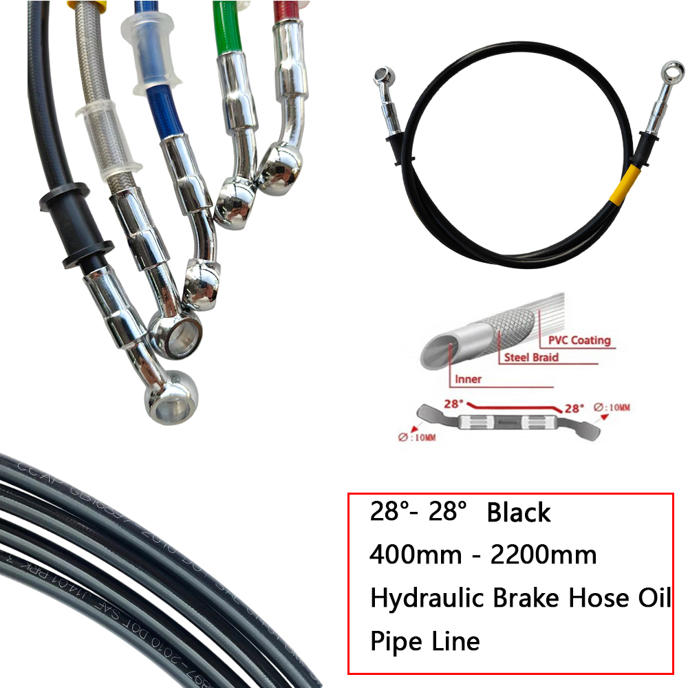 28 ° -28 °   Siyah Örgülü Hidr - Brake Line Motorcycle incelemesi ve fiyatı